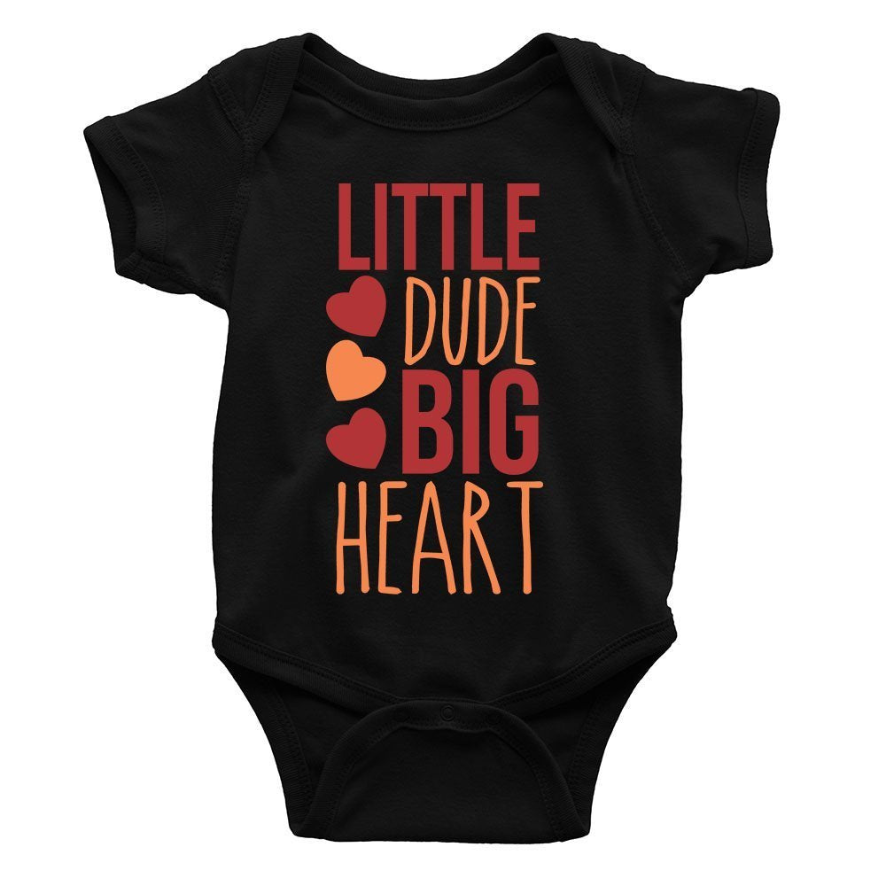 Little Dude Big Heart Rompers