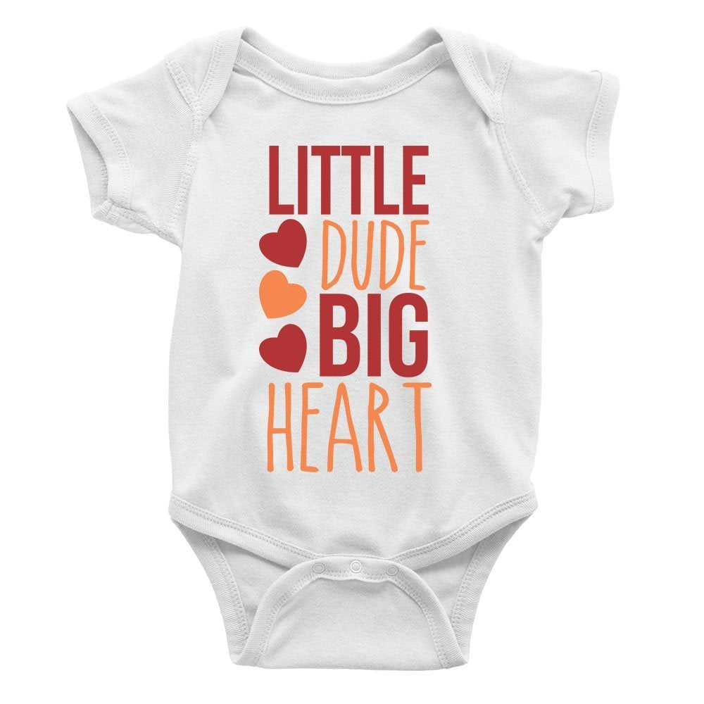 Little Dude Big Heart Rompers