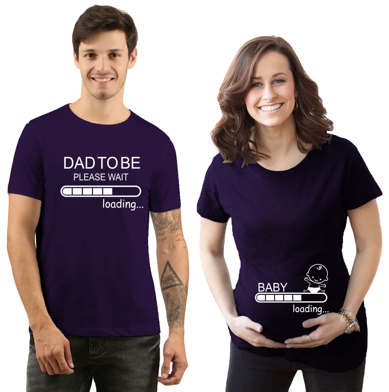 Baby Loading Pregnancy Couple Maternity T Shirts