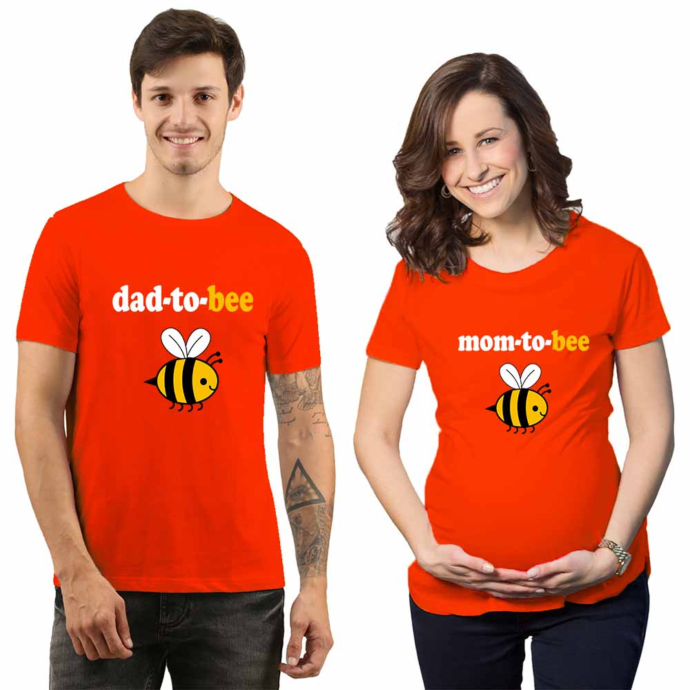 Dad to bee Mom to bee Maternity Couple T-Shirts for Photoshoot
