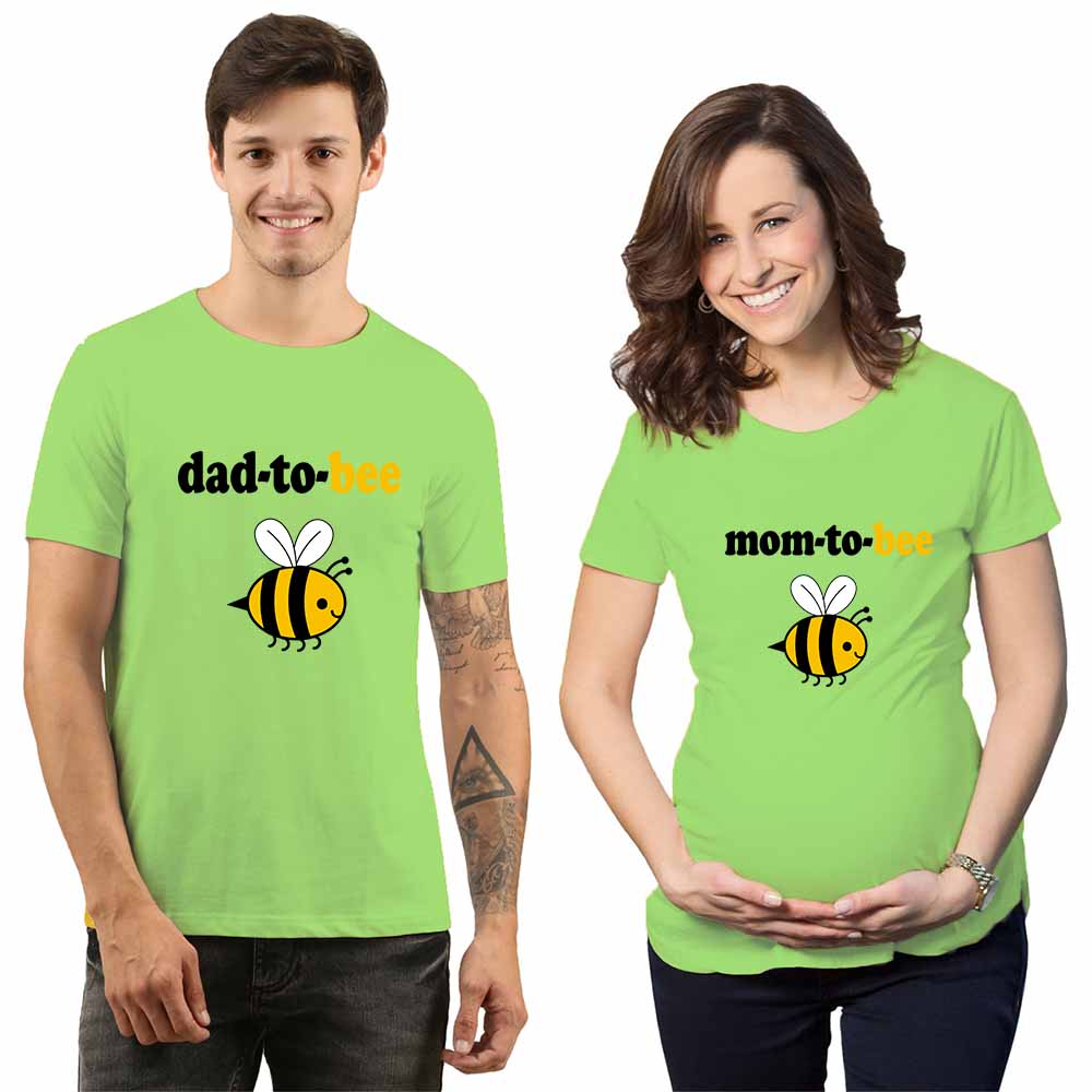 Dad to bee Mom to bee Maternity Couple T-Shirts for Photoshoot
