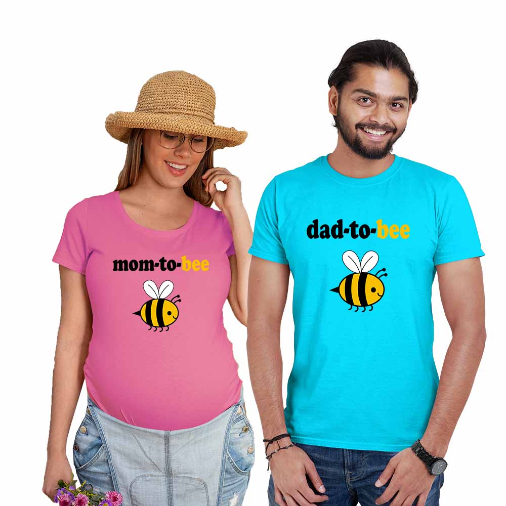 Dad to bee Mom to bee Maternity Couple T-Shirts for Photoshoot