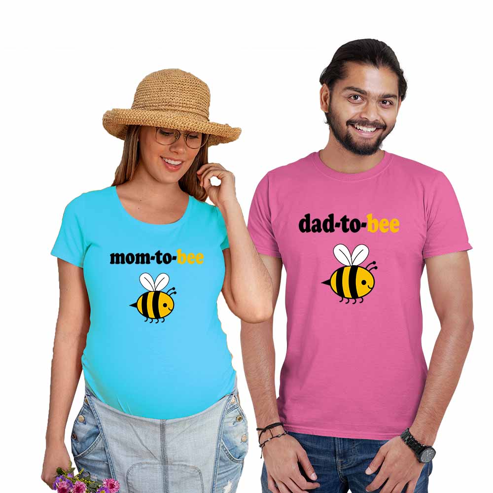 Dad to bee Mom to bee Maternity Couple T-Shirts for Photoshoot